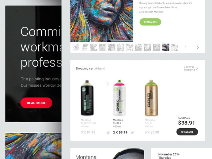 Free Flat UI KIT #flat #shopping #list #graffiti #calendar #design #book #header #cart #cover #ui #kit #web