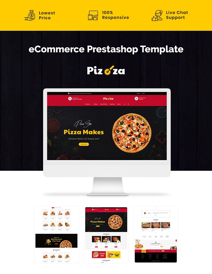 #Pizza - #Italian #Restro & #Fast #Food #Cafe - #Prestashop #Responsive #Theme | #TemplateTrip #eCommerce #Website #Design #Template