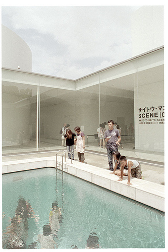 Image Spark Image tagged "architecture", "courtyards" dmciv #courtyards #sanaa #architecture #kanazawa #japan #facades