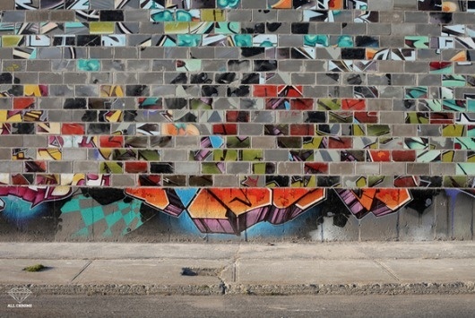 jux_kemr9.jpg 600×403 pixels #graffiti #kemr #wall #piece #bricks