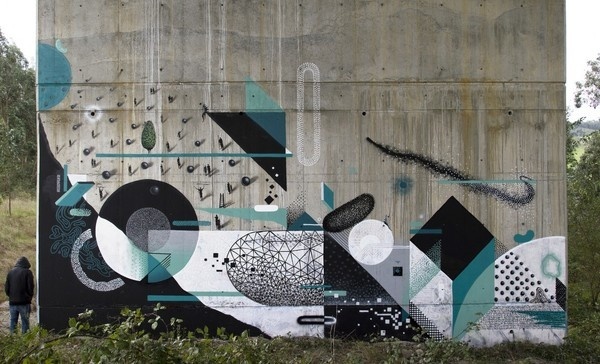 Xuan Alyfe and nelio #geometry #mural #art #street