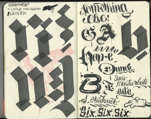 alien_andres__old_english_calligraphy_styles_handstyle_copic_guzman_ink_moleskine_illustration_drawing_art_eyes_the_maykit_infinity.jpg (JPEG Image, 1 #illustration #typography