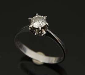 SOLITAIRE-BRILLIANT RING 585 WG, 20. Century
