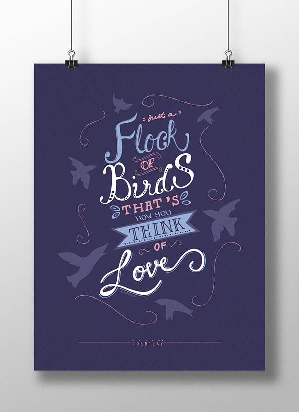 Coldplay Typographic Posters by Katrina Ang