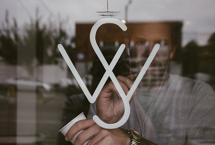 Stone Way Cafe by Shore #graphic design #typography #glass print #logo