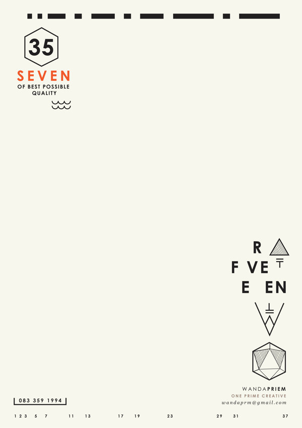Self promotion { Graphic Designer } on Behance #design #identity #seven