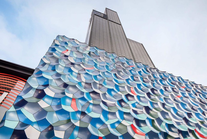 atmospheric wave olafur eliasson mural
