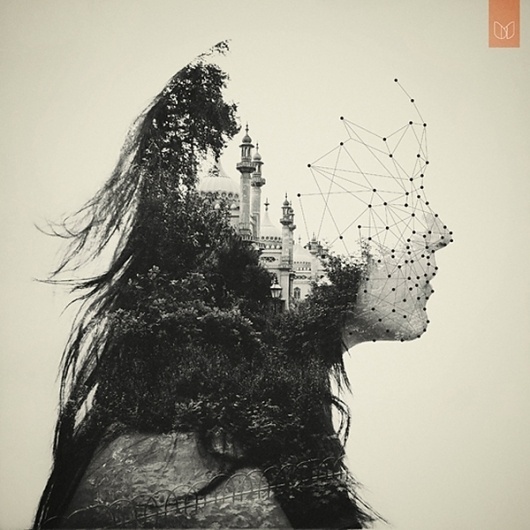 DOUBLE EXPOSURE PORTRAITS on the Behance Network #white #black #exposure #photography #portrait #double #and