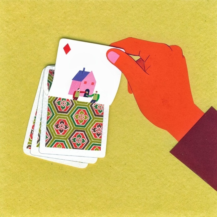 Veronique Joffre, colagene.com #card #cards #hand #illustration #vintage #collage #paper