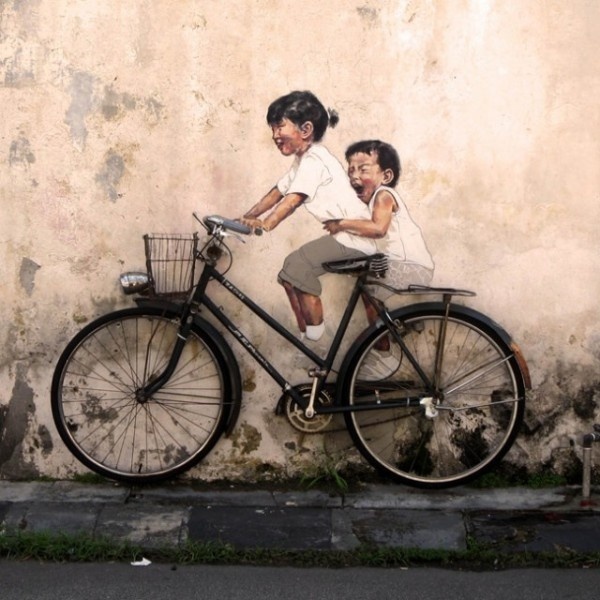 Interactive-street-art-by-Ernest-Zacharevic-2 #zacharevic #ernest #art #street