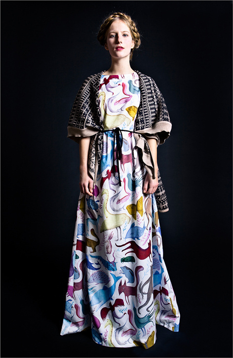 la casita de wendy #pattern #folk #animals #fashion #dress
