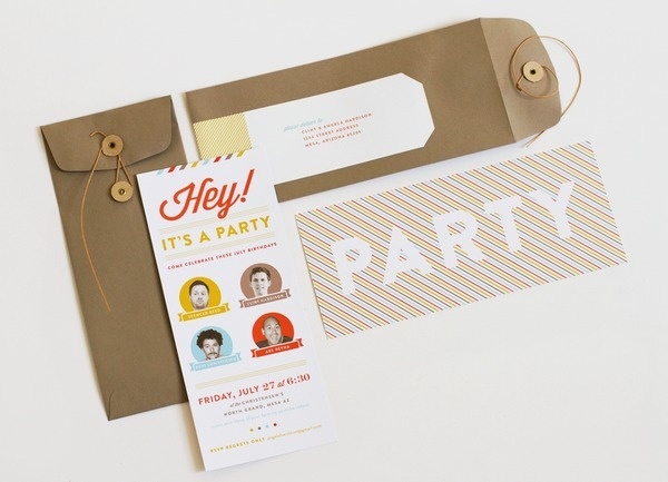 angela hardison.: four birthdays and one big party. #invite #invitation #print #type #party