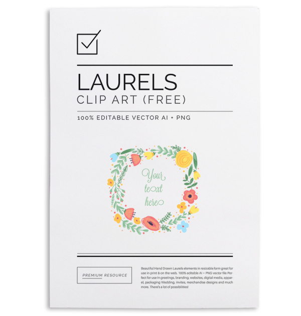 Hand Drawn Laurels Vector