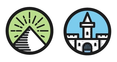 Mini_castle #vector #icons #pyramid #castle #illustraiton