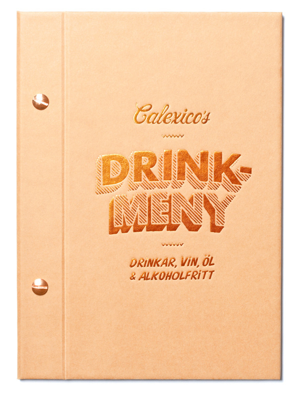Calexico's on Behance #pink #menu #restaurant #snask #identity #gold #foil