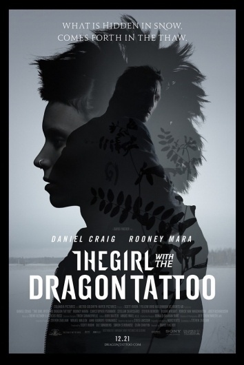 New Poster for Fincher's 'The Girl with the Dragon Tattoo' #movies #design #graphic #poster