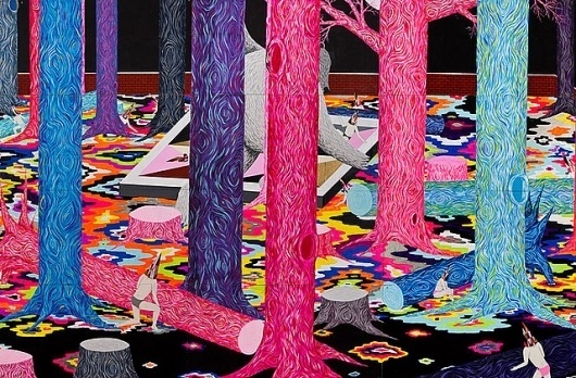 Andrew Schoultz and Richard Colman show at Cooper Cole Gallery | Hi-Fructose Magazine #richard #coleman #psychedelic #art