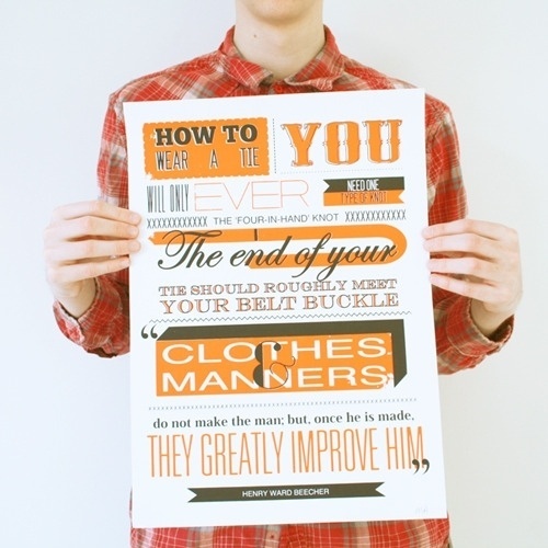 How To Project - Connecting Design & Learning — How To: Wear A Tie #print #screen #illustration #poster #typography