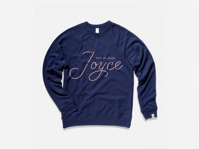 With Pleasure JOYCE #sweatshirt #script #product #minneapolis #embroidered