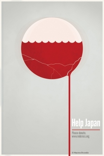 Help Japan on the Behance Network #post #relief #earthquake #brunelle #maxime #help #com #poster #japan #tsunami