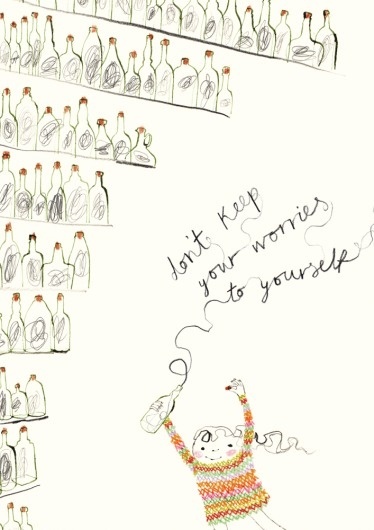 Don't keep your worries to yourself | Advice to Sink in Slowly #handlettering #handschrift