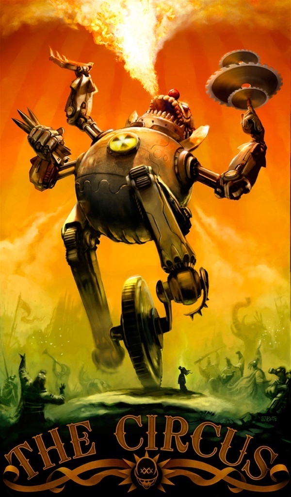 The Circus by Lior Arditi #illustration #circus #entertainer #robot