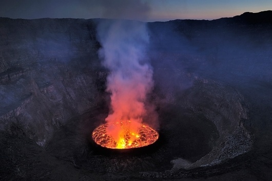 Nyiragongo Crater: Journey to the Center of the World - The Big Picture - Boston.com #smoke #earth #photography #fire #volcano