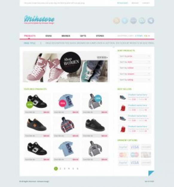 Simple clothes store shop template Free Psd. See more inspiration related to Template, Layout, Web, Shop, Website, Clothes, Store, Psd, Website template, Simple, Vertical, Gratis and Resource on Freepik.