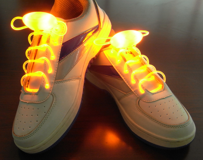 Orange Flammi LED Shoelaces Light Up Shoe Laces