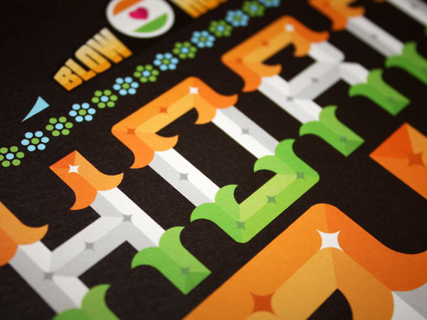 Goods Carrier Typographic Poster Design by Richard Vickers brown version close up #flat #richard #vickers #colour #typography
