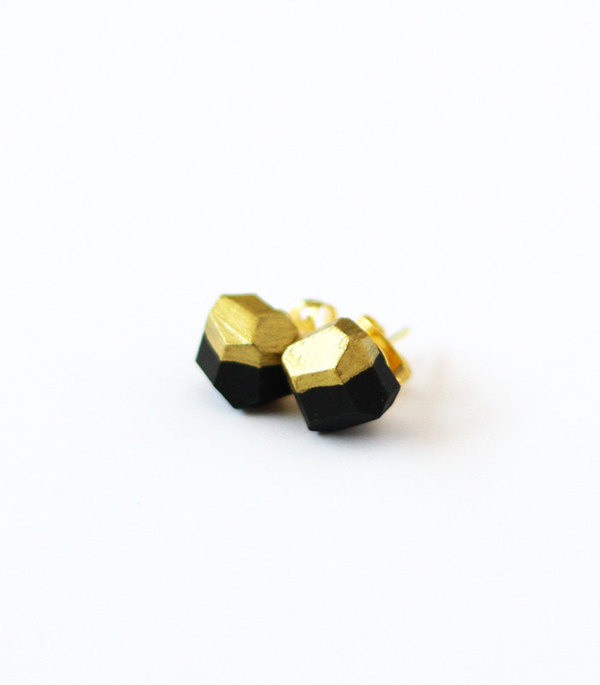 black gold dipped earrings by a merry mishap #mishap #a #earrings #merry #jewelry