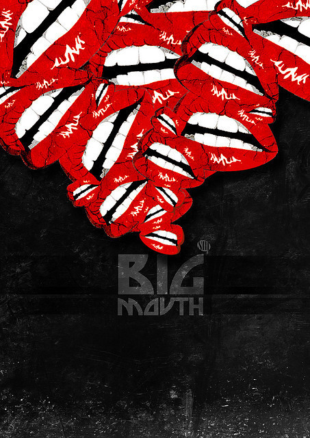 Big Mouth poster by Lena Sotto Mayor #vector #rock #design #graphic #illustration #roll #poster #and #mouth