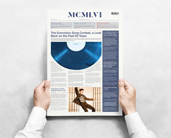 MCMLVI (1956) A2 Broadsheet Design