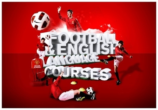 Manchester United Soccer Schools - Maldesign #type #collage #3d