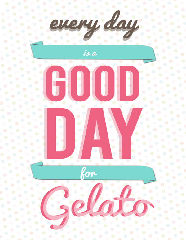 Gelato Design #branding #shop #print #design #graphic #decor #cream #gelato #poster #cute #ice #typography