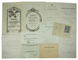 Württemberg: property of certificates group of a riding master in the Uhlan-Regiment