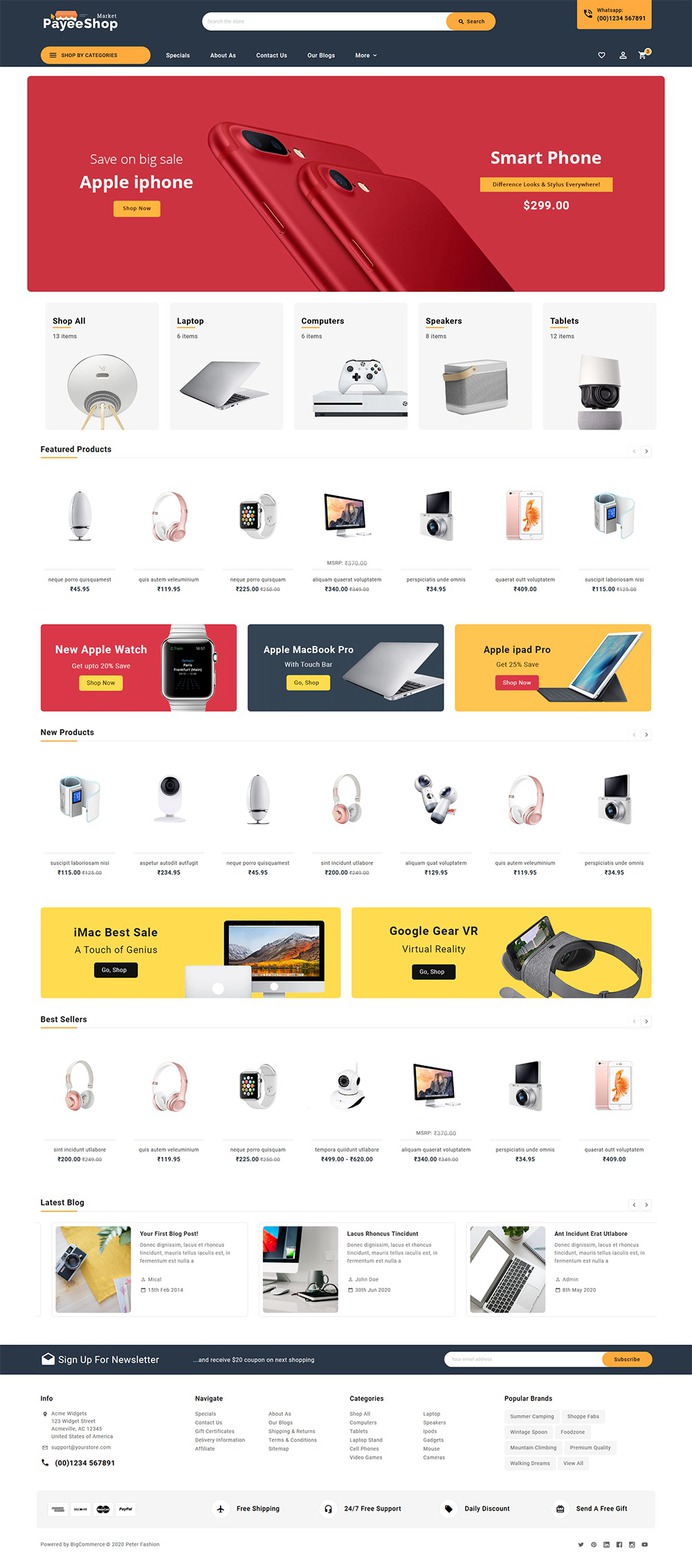 Payee Shop - Stencil BigCommerce Multi-Purpose Responsive Theme | TemplateTrip