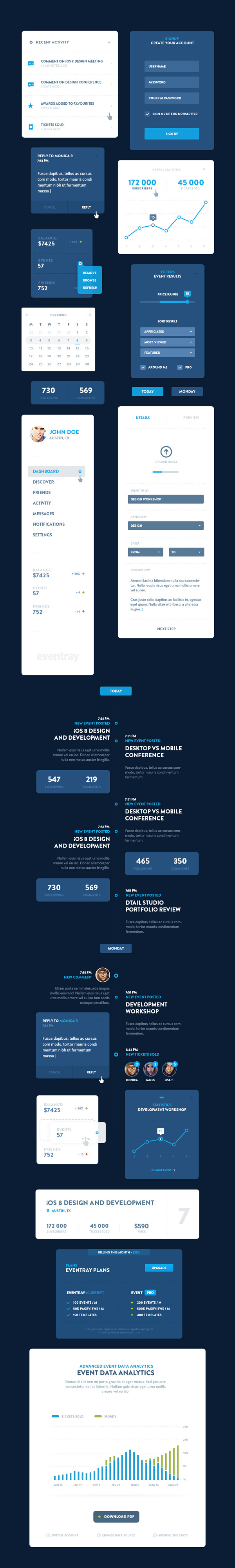 Eventray UI Kit | GraphicBurger #ui