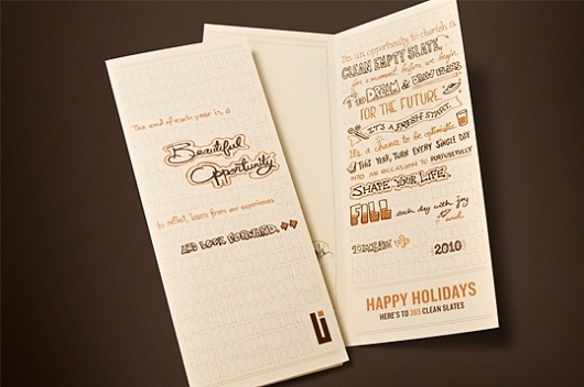 Urban Influence Holiday Promo 09 on the Behance Network #brochure #typography