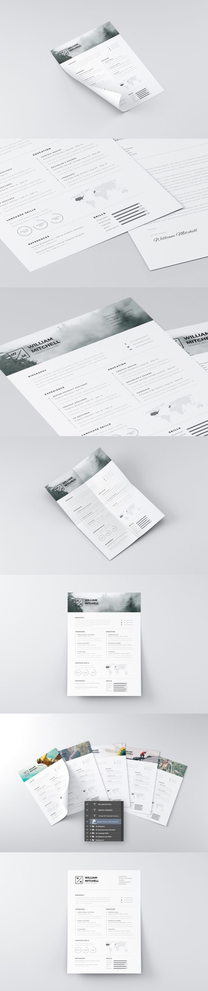 Free Minimalistic & Clean Resume | PS & AI
