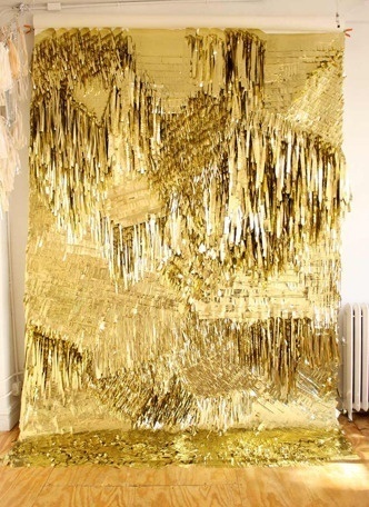 Pinned Image #wall #gold #textile