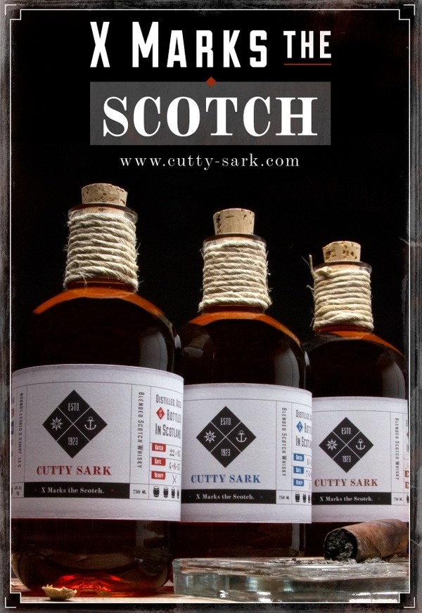 Cutty Sark Whiskey #whiskey #branding #scotch #wood #twine #identity #type
