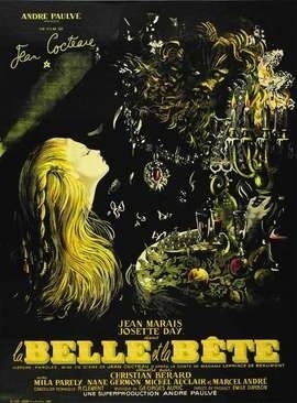 Beauty and the Beast Movie Posters From Movie Poster Shop #film #illustration #french #vintage #poster