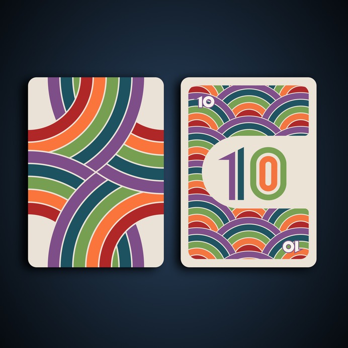 Rainbow card game - wild 10 card