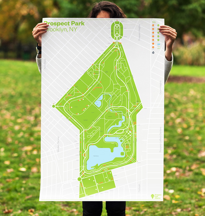 New Logo and Identity for Prospect Park Alliance by OCD #map #cartography #park #new york #poster
