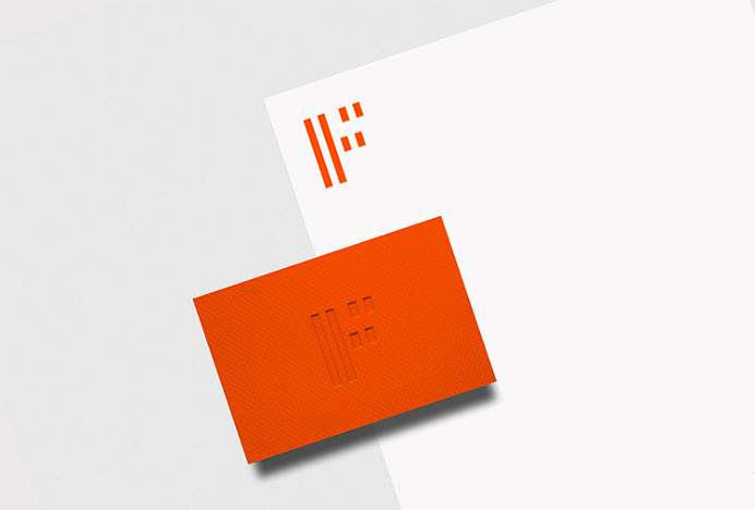 Forma by About Design #orange #branding #stationary #business card