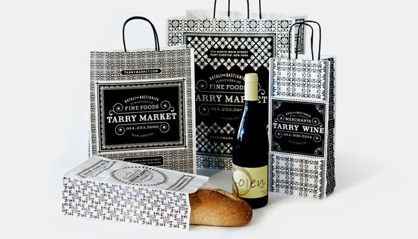 Tarry Market Packaging #packaging #blackandwhite