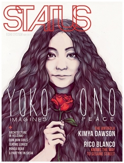 Yoko Ono - STATUS Magazine Issue 20 on the Behance Network #cover #illustration