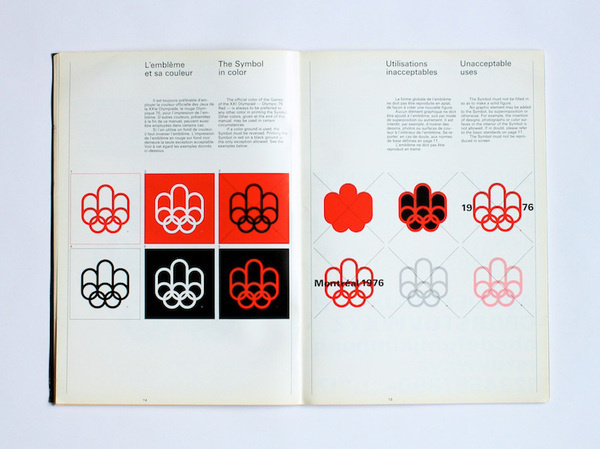 1976 Montreal Olympics Graphics Manual #1976 #guide #vintage #1970s #manual #graphics #olympics