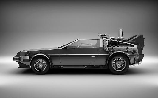 DeLorean DMC-12 #white #black #the #future #back #photography #and #delorean #car #to